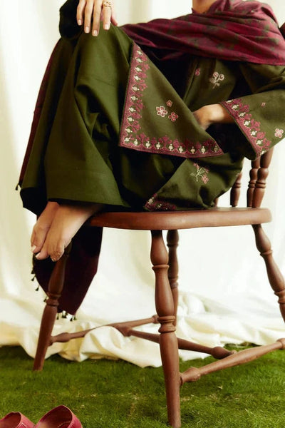 Styleloft.pk Zara Shah Jahan Embroidered Dhanak Suit Unstitched 3 Piece - Luxury Collection 3 PIECE