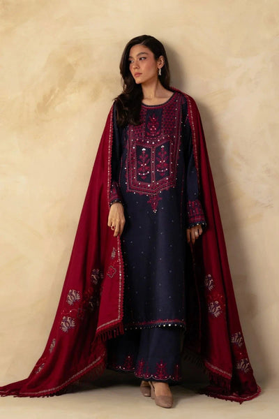 Styleloft.pk Zara Shah Jahan Embroidered Dhanak Unstitched Piece Suit 3 PIECE