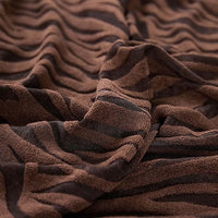 Styleloft.pk Zebra Velvet Sofa Covers - Dark Brown sofa cover