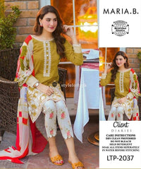 STYLE LOFT.PK Aaniat Khalid Spotted - Maria B Linen Unstitch 2 Piece Suit