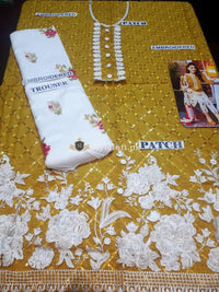 STYLE LOFT.PK Aaniat Khalid Spotted - Maria B Linen Unstitch 2 Piece Suit