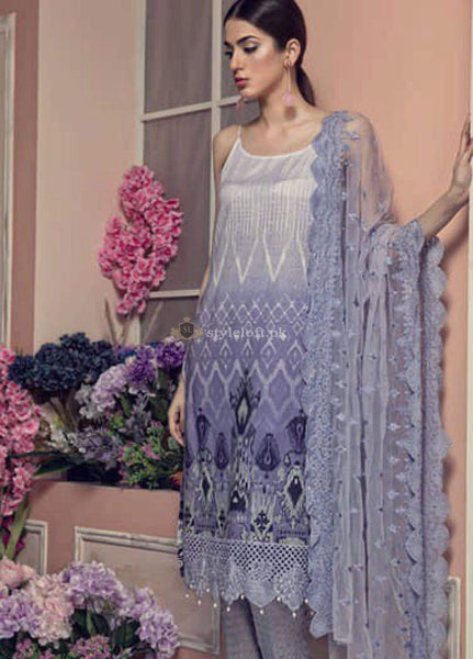 STYLE LOFT.PK Aayra Embroidered Lawn Unstitched 3 Piece Suit AY19L 08A - Spring / Summer Collection