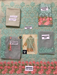 STYLE LOFT.PK Agha Noor Embroidered Net Unstitched 3 Piece Suit - Eid Collection