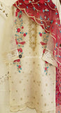STYLE LOFT.PK Agha Noor Embroidered Unstitched 3Pc Organza Suit with Chiffon Dupatta