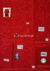 Agha Noor Formal Kurtis-Red-D01