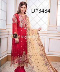 Agha Noor Winter 3Piece 1801-Red