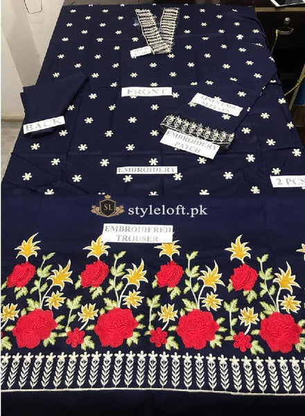 Aiman Khan Spotted 2Piece-Navy