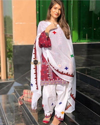 STYLE LOFT.PK Ajrak Aari Work Shirt Unstitched Lawn 3Piece Suit