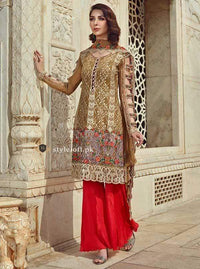 STYLE LOFT.PK Akbar Aslam Royal Luxury Chiffon 2019 Unstitched 3PC Suit 01 Neon Dreams