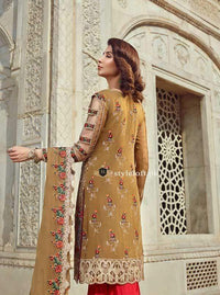 STYLE LOFT.PK Akbar Aslam Royal Luxury Chiffon 2019 Unstitched 3PC Suit 01 Neon Dreams