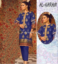 STYLE LOFT.PK Al Karam Embroidered Unstitched 3 Piece Suit AK19F 7W