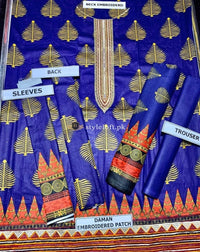 STYLE LOFT.PK Al Karam Embroidered Unstitched 3 Piece Suit AK19F 7W