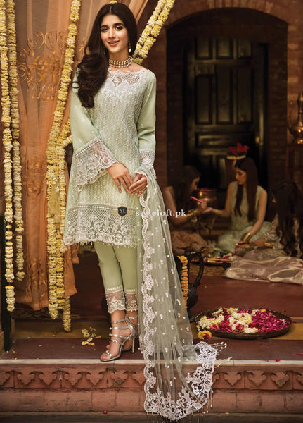 STYLE LOFT.PK Anaya by Kiran Chaudhry Embroidered Lawn Unstitched 3 Piece Suit AKC19F 03 ZAHARA - Festive Collection