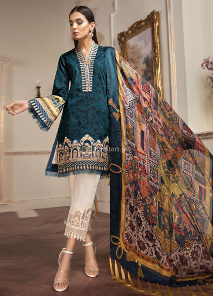 Anaya by Kiran Chaudhry Embroidered Lawn Unstitched 3 Piece Suit AKC19L 07 Electra - Spring / Summer Collection