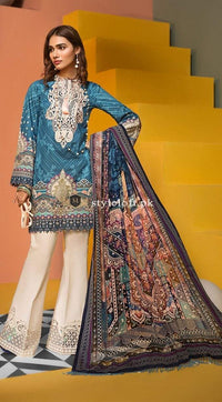 STYLE LOFT.PK Anaya By Kiran Chaudhry Embroidered Lawn Unstitched 3 Piece Suit AKC19VL 07 CLARA - Spring / Summer Collection