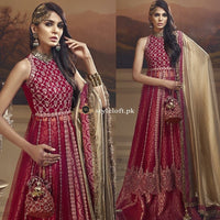 Anaya Chiffon Wedding Edit Collection 2018-Scarlet Blush