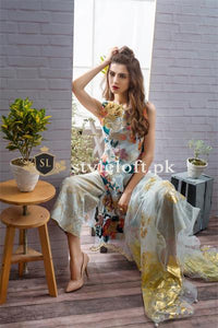 Asifa Nabeel Chiffon Collection 2018-Winds of Paradise 1A