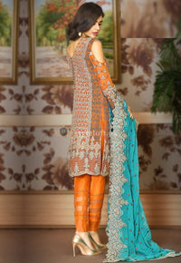 Asim Jofa Embroidered Chiffon  Collection 2019 Unstitched 3 Piece Suit -Mysorie AJCLE