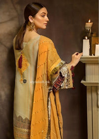 AUJ De Luxe Lawn 3Pc Dress - Lawn Dupatta D-04