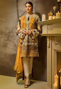 AUJ De Luxe Lawn 3Pc Dress - Lawn Dupatta D-04