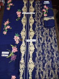 Azure Embroidered 2Pc Chiffon Unstitched Kurties AZU19K