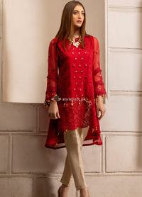 Azure Embroidered Chiffon Unstitched Kurti-Luxury Collection