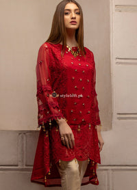 Azure Embroidered Chiffon Unstitched Kurti-Luxury Collection