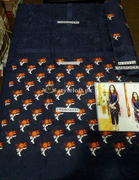 Azure Embroidered Lawn Collection 2Pc Celebrity Suit-Blue