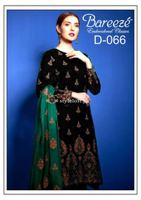 Bareeze New Arrivals Velvet Embroidered 3Piece Dress