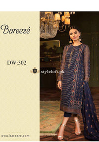 Bareeze Twill Marina Embroidered 3Piece Dress