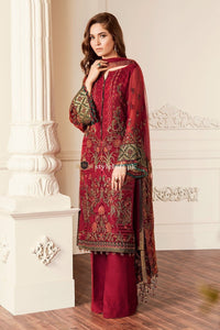 Baroque Chantelle Chiffon Collection 2019 Unstitched 3 Piece Suit -06 Damask