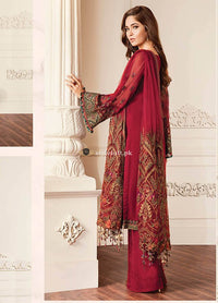 Baroque Chantelle Chiffon Collection 2019 Unstitched 3 Piece Suit -06 Damask