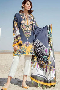 Baroque Embroidered Lawn Unstitched 3Pc Suit Graphic Marvel-05
