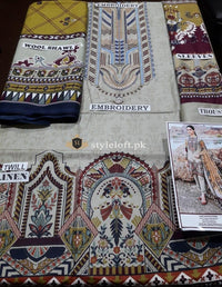 Baroque Fuchsia Twill Linen 3Piece 01-Arcadia