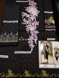 Baroque Isabella Linen, Wool Shawl 3Piece BR-05