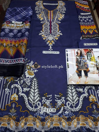 STYLE LOFT.PK Baroque Lawn Embroidered 3Pc Suit Summer 2019 BQ-03 River Side