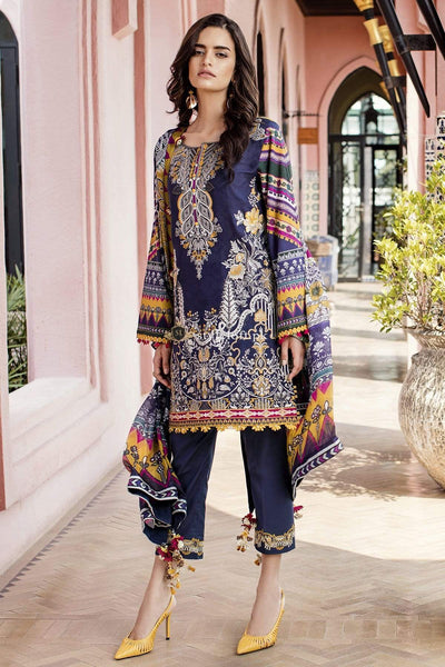 STYLE LOFT.PK Baroque Lawn Embroidered 3Pc Suit Summer 2019 BQ-03 River Side