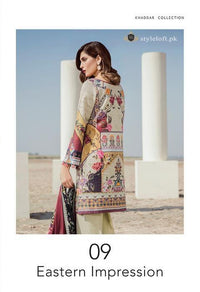 Baroque Lawn Unstitched Embroidered 3Pc Dress 09 - Eastern Impression