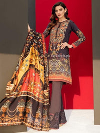 Baroque Lawn Unstitched Embroidered 3Pc Dress Vol-2 D-07 Charme