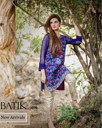 Batik Winter-2018 Linen 3Piece-Blue