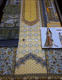 STYLE LOFT.PK Bonanza Satrangi Lawn Collection 2019 3Pc Suit Mustard Garden-B