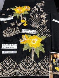 STYLE LOFT.PK Brand Royal Embroidered Khaddar 2Piece Suit (Shirt & Trouser)