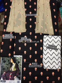 Celeberity Spotted Lawn Embroidered 2Piece Dress 2019