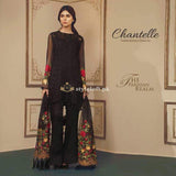 Chantelle Embroidered Chiffon Collection Parsian-Realm Black Suit