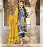 Charizma 3Piece Unstitched Lawn Collection 2019 CR-LW1903