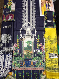 Charizma 3Piece Unstitched Lawn Collection 2019 CR-LW1903