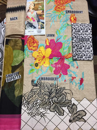 Charizma 3Piece Unstitched Lawn Collection CR-LW1906