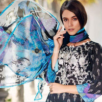 STYLE LOFT.PK Charizma Black & White Lawn Collection Unstiched 3Pc Suit BW-1