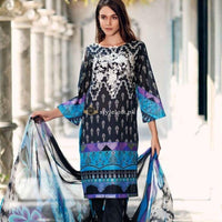 STYLE LOFT.PK Charizma Black & White Lawn Collection Unstiched 3Pc Suit BW-1