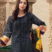 STYLE LOFT.PK Charizma Embroidered Lawn 3Pc Suit with Chiffon Dupatta CK-58